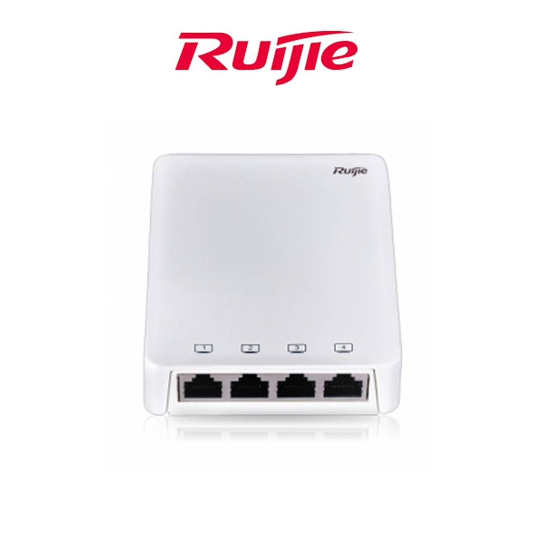 RUIJIE CLOUD AC1200 DUAL BAND WALL MOUNT WIRELESS ACCESS POINT WITH 4 LAN PORT