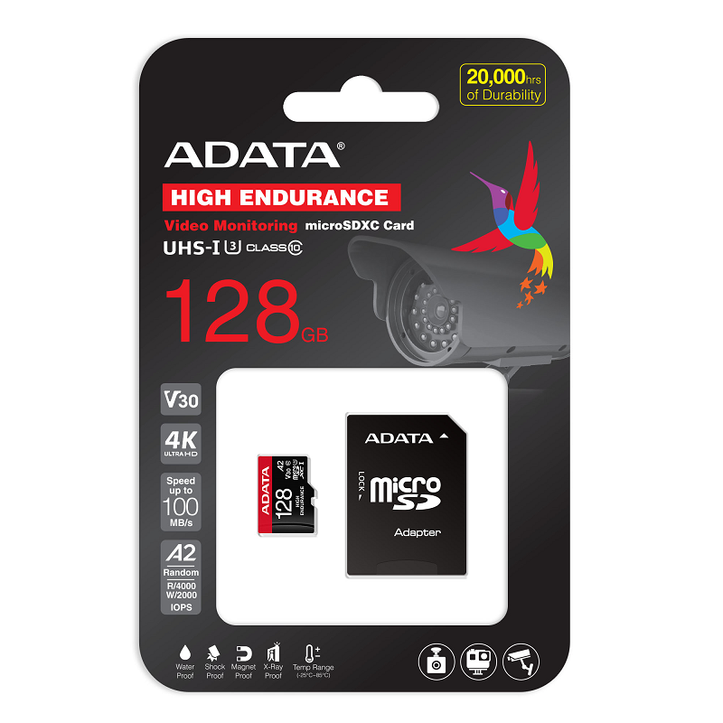ADATA MICRO SD HIGH ENDURANCE V30S CL10 128GB