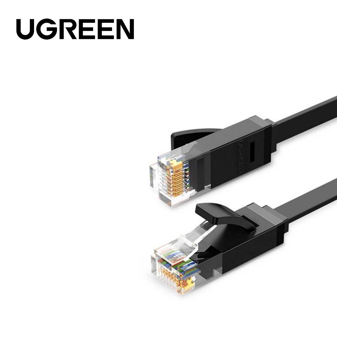 UGREEN CAT 6 U/UTP LAN FLAT CABLE 3M (BLACK)