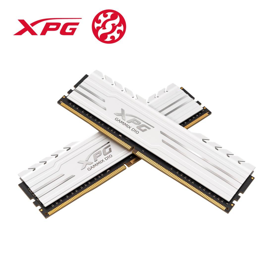XPG GAMMIX D45 Desktop Memory: White 32GB (2x16GB) DDR4 3200MHz CL16-20 ...