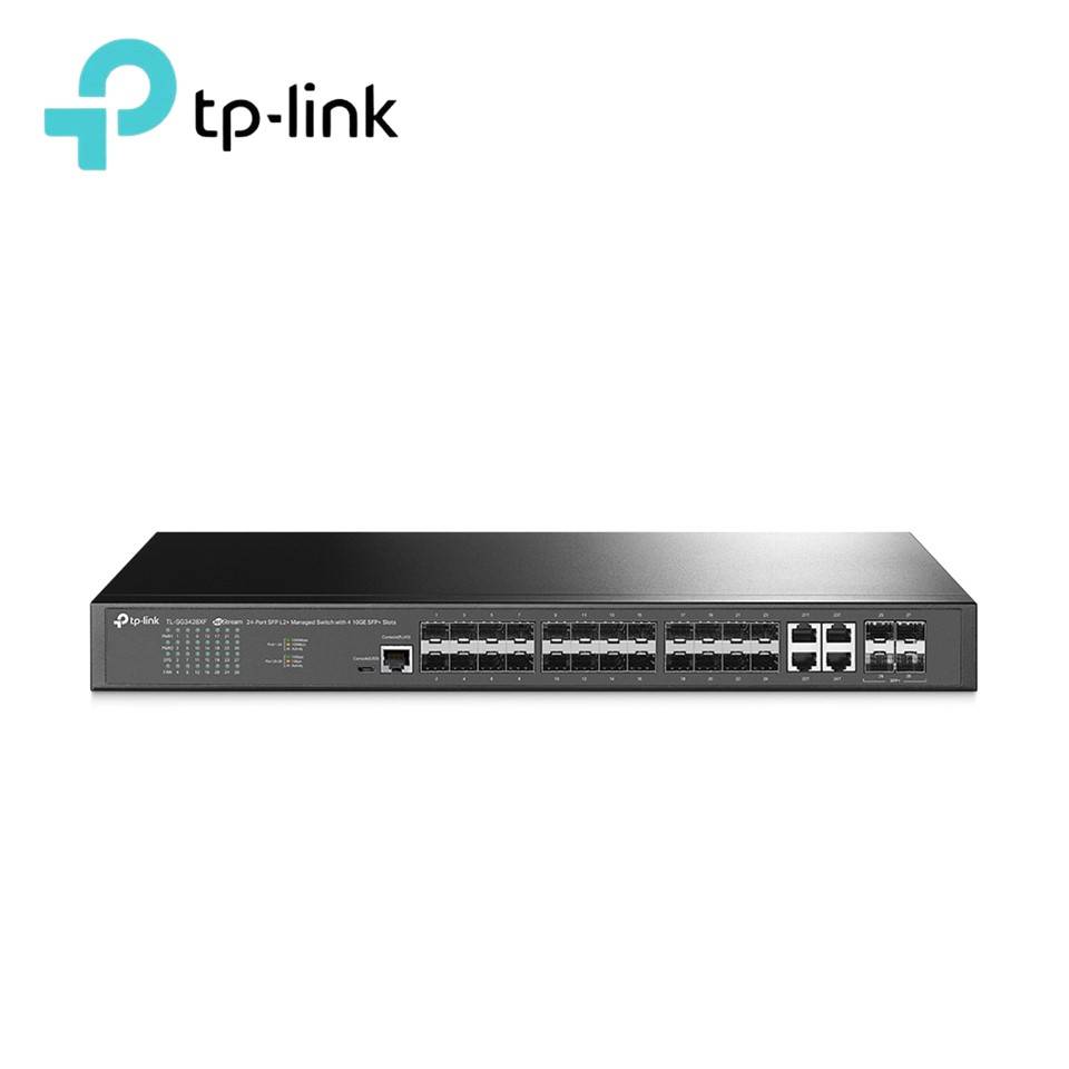 TPLINK SMB JETSTREAM 24PORT SFP L2+ MANAGED SWITCH WITH 4 10GE SFP+ SLOTS