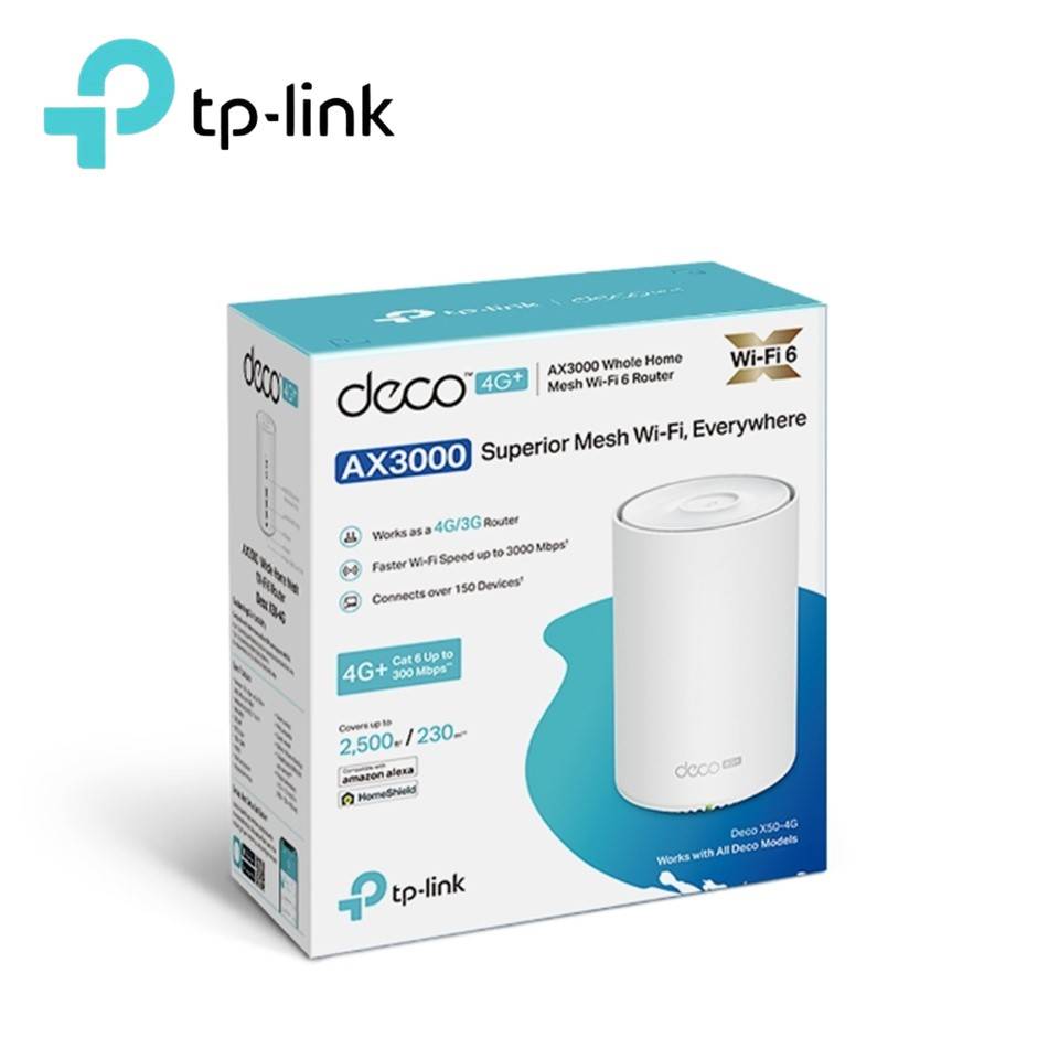 TPLINK MESH WIFI 4G+ AX3000 DUAL BAND WIFI 6 ROUTER, BUILD IN 300MBPS