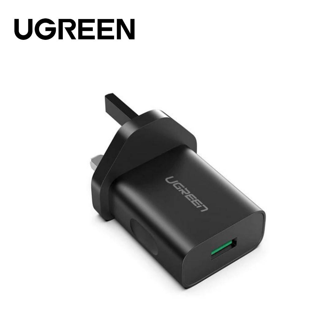UGREEN FAST CHARGING POWER ADAPTER WITH QC3.0 UK (BLACK)