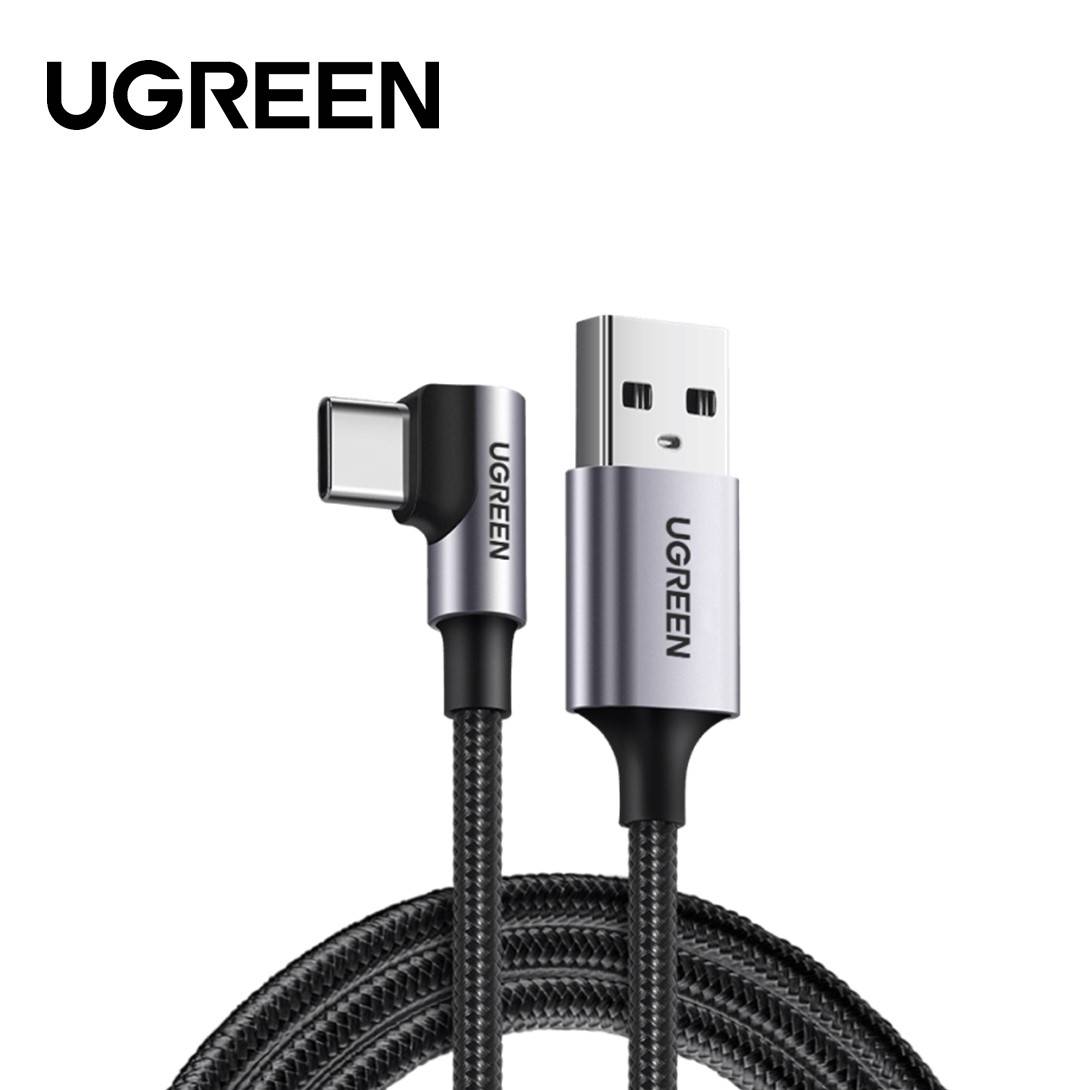 UGREEN RIGHT ANGLE USBA TO USBC CABLE 1M (SPACE GRAY)