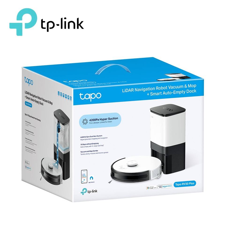 TPLINK RV30 PLUS LIDAR NAVIGATION ROBOT VACUUM & MOP + SMART AUTOEMPTY