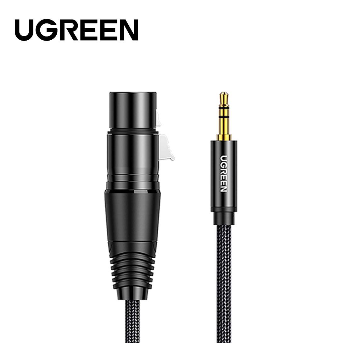 UGREEN AUDIO CABLE 3.5MM MALE TO XLR FEMALE 5M CABLE (BLACK)