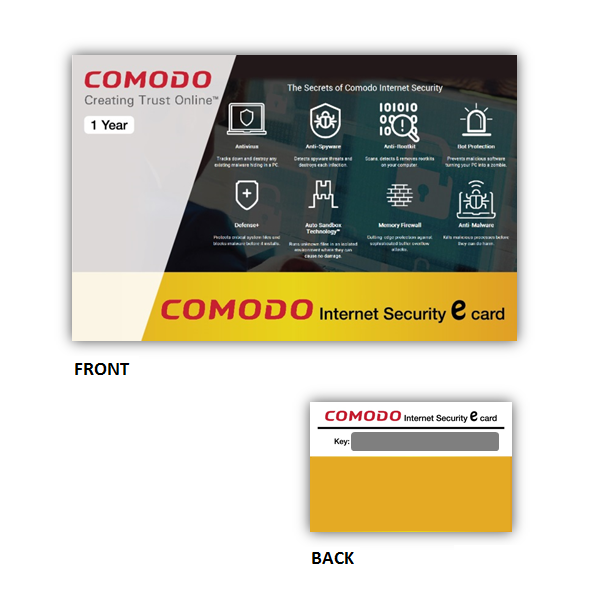 COMODO INTERNET SECURITY PRO-1USER (SCRATCH CARD)