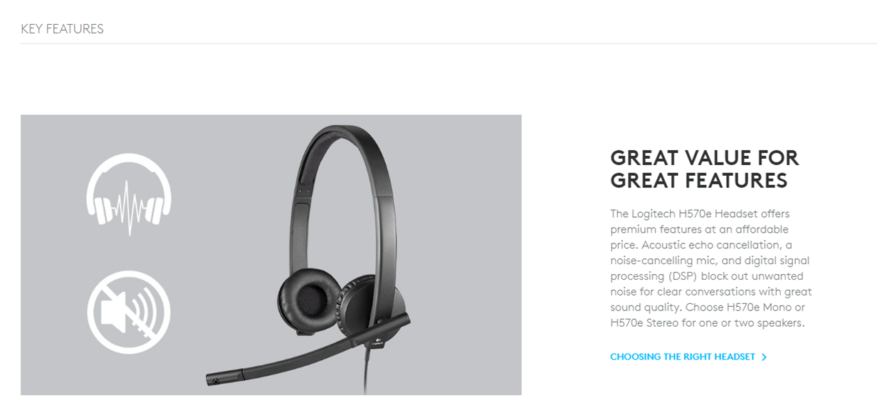 LOGITECH H570e USB STEREO HEADSET