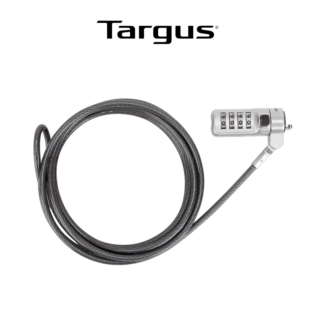 TARGUS CABLE LOCK DEFCON TRAPEZOID SERIALIZED COMBO (NOBLE WEDGE SLOT ...