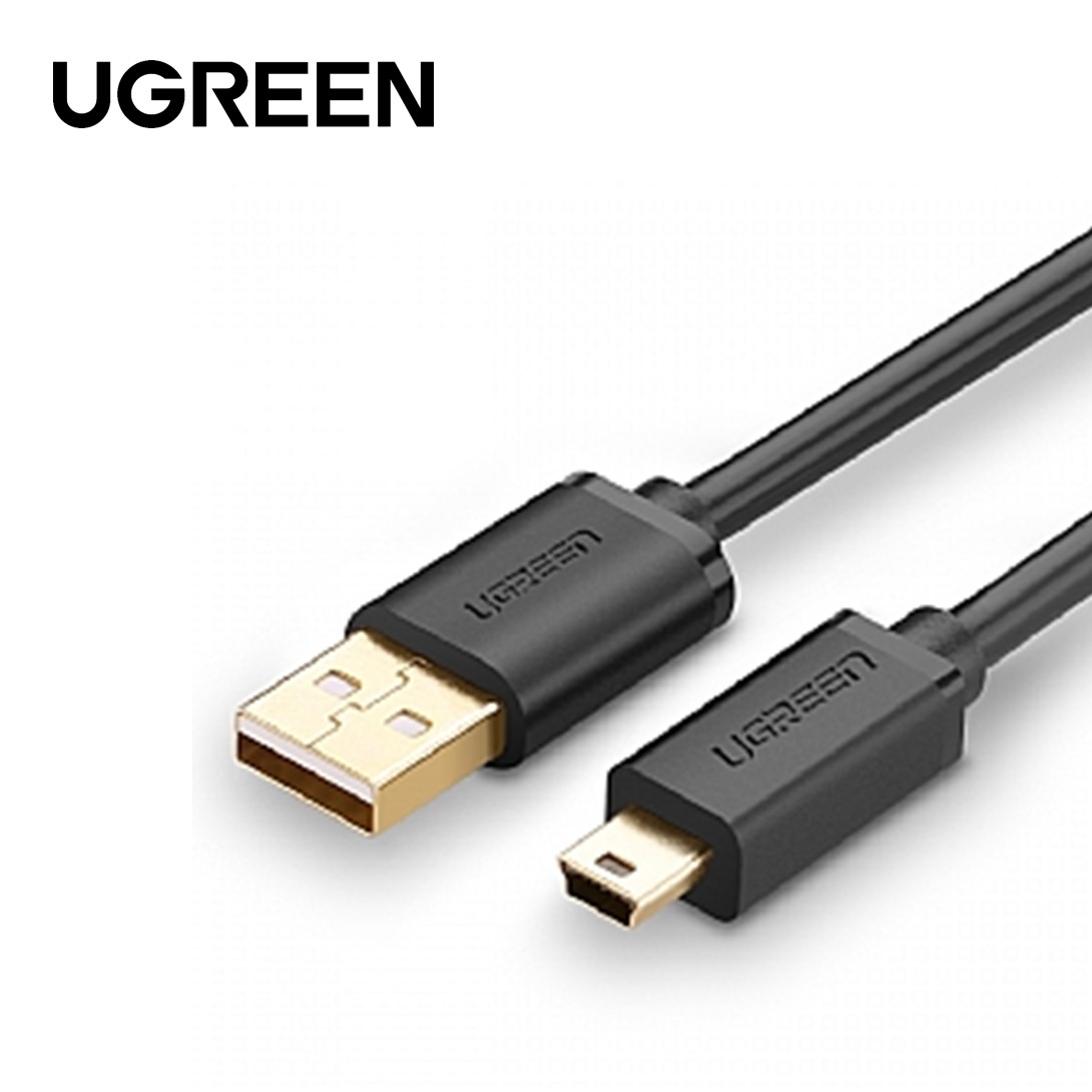 UGREEN USB 2.0 A MALE TO MINI 5 PIN MALE CABLE 1M (BLACK)