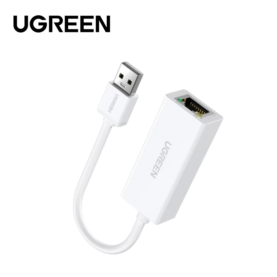 UGREEN USB 2.0 10/100MBPS ADAPTER (WHITE)