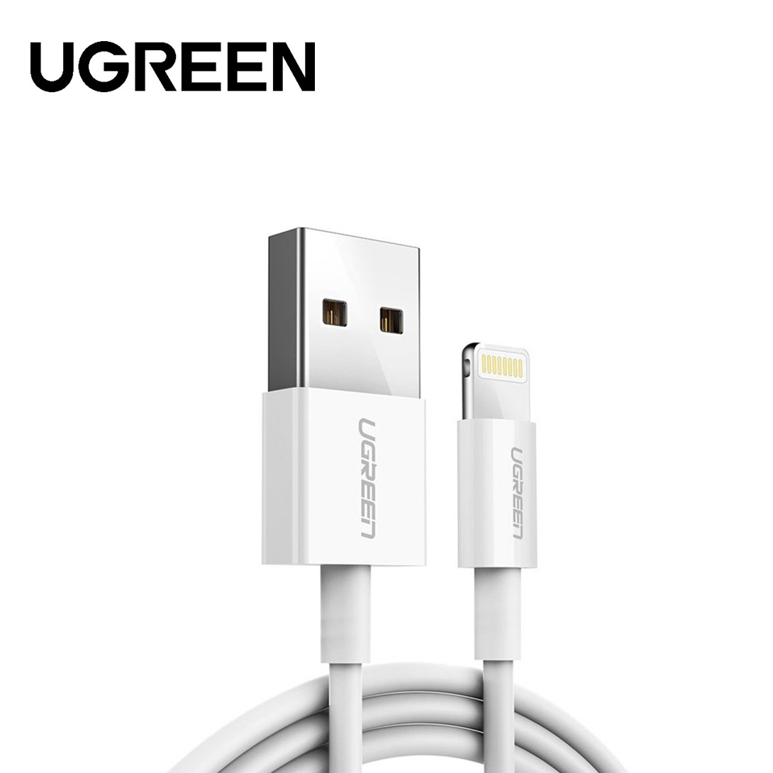 UGREEN USBA MALE TO LIGHTNING MALE CABLE NICKEL PLATING ABS SHELL 2M