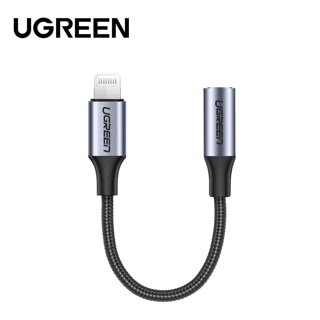 ugreen-lightning-m-f-round-cable-aluminum-shell-with-braided-10cm-black