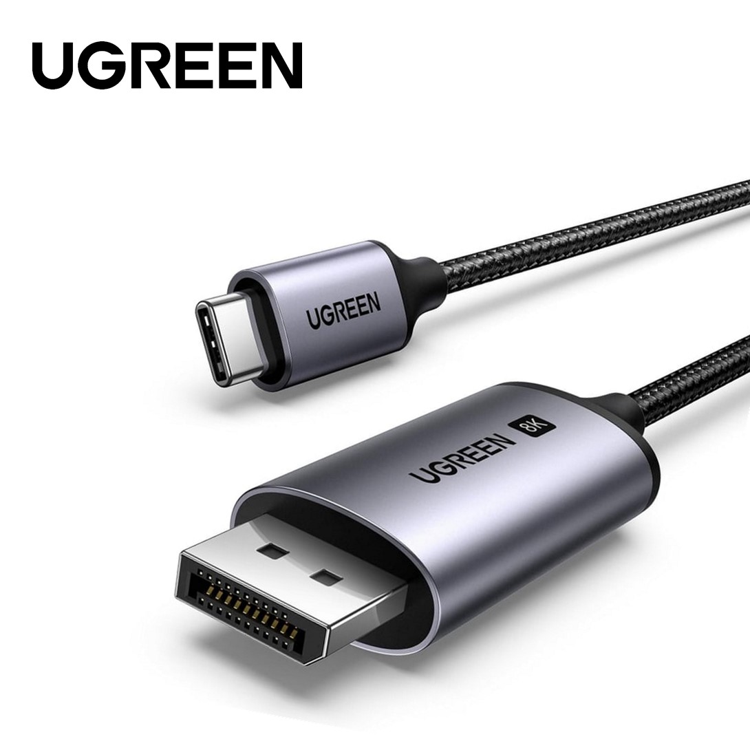 UGREEN USBC TO DP MALE 8K ALUMINIUM NICKEL BRAIDED 3M